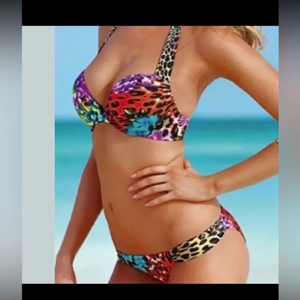 Victorias Secret Floral and Leopard Bombshell Swim Suit